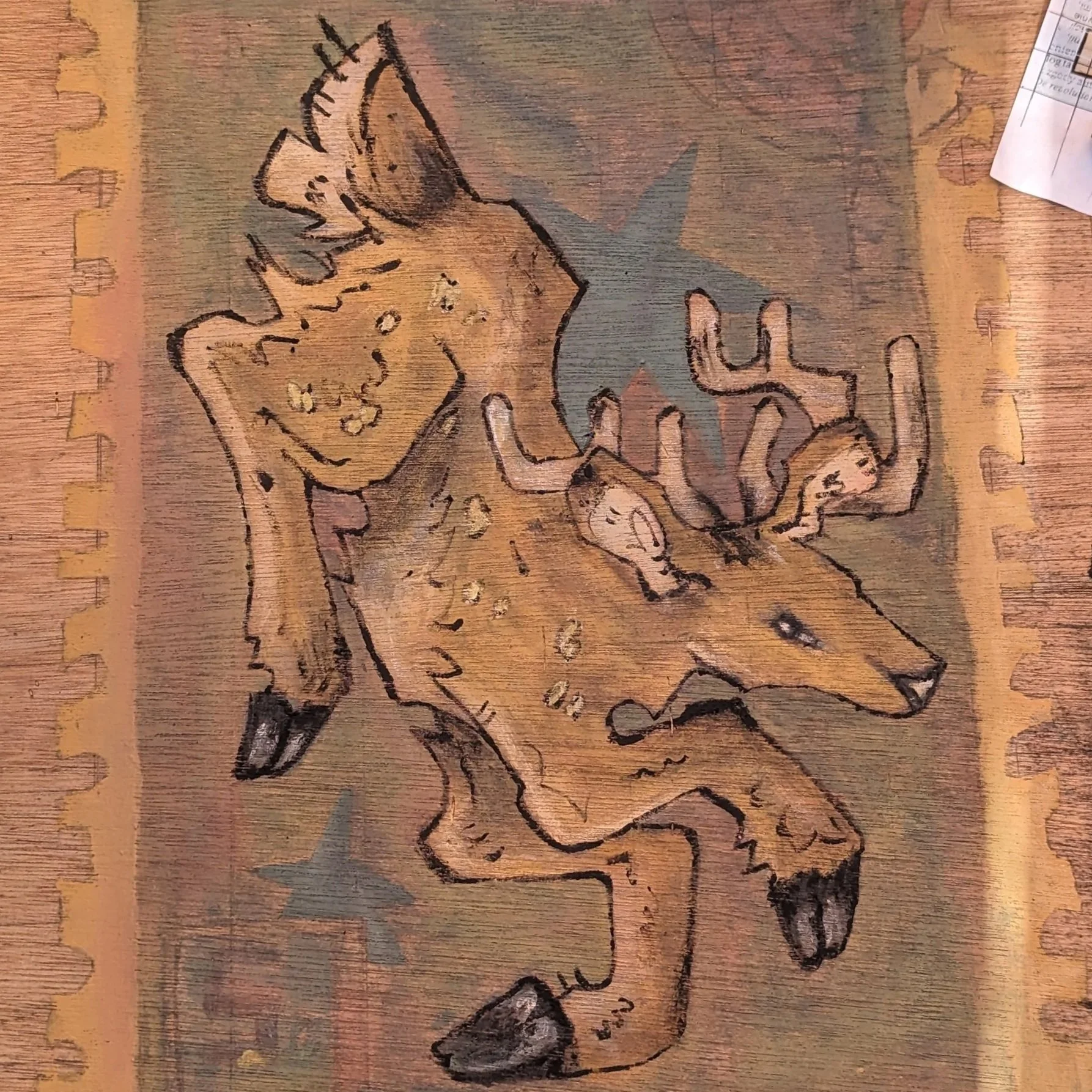 Grid Study — Various Paints by Aurelia Cosette Sims